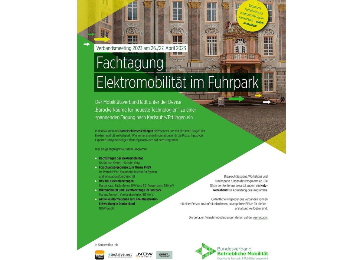 Fachtagung Elektromobilität im Fuhrpark