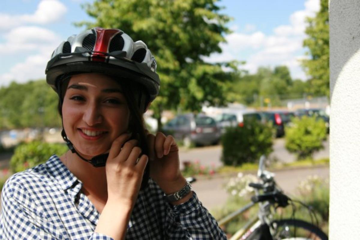 Fahrradhelm im Urlaub
