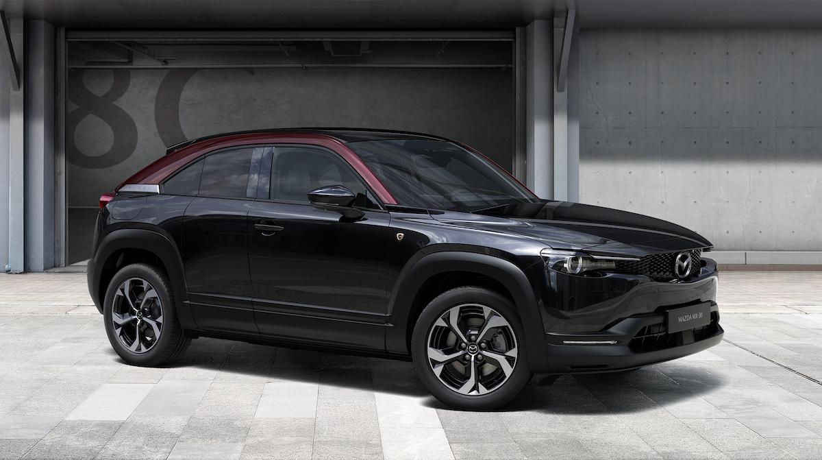 Exklusive EDITION R des neuen Mazda MX-30 e-Skyactiv R-EV im Online-Leasing verfügbar