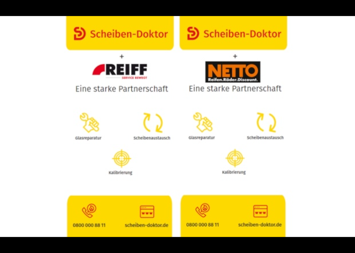 Scheiben-Doktor und die REIFF Süddeutschland Reifen und KFZ-Technik GmbH gehen zum neuen Jahr eine starke Partnerschaft ein