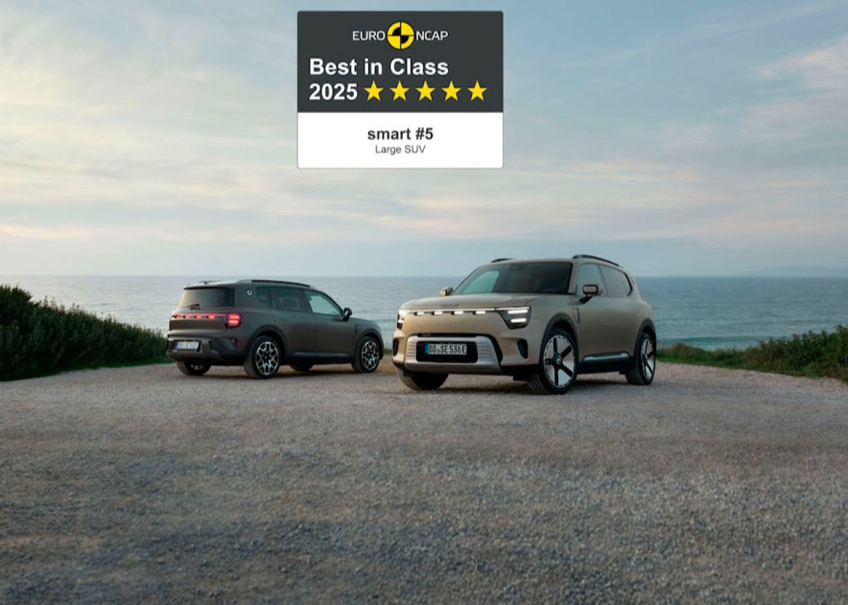 smart #5 als sicherster großer SUV 2025 ausgezeichnet