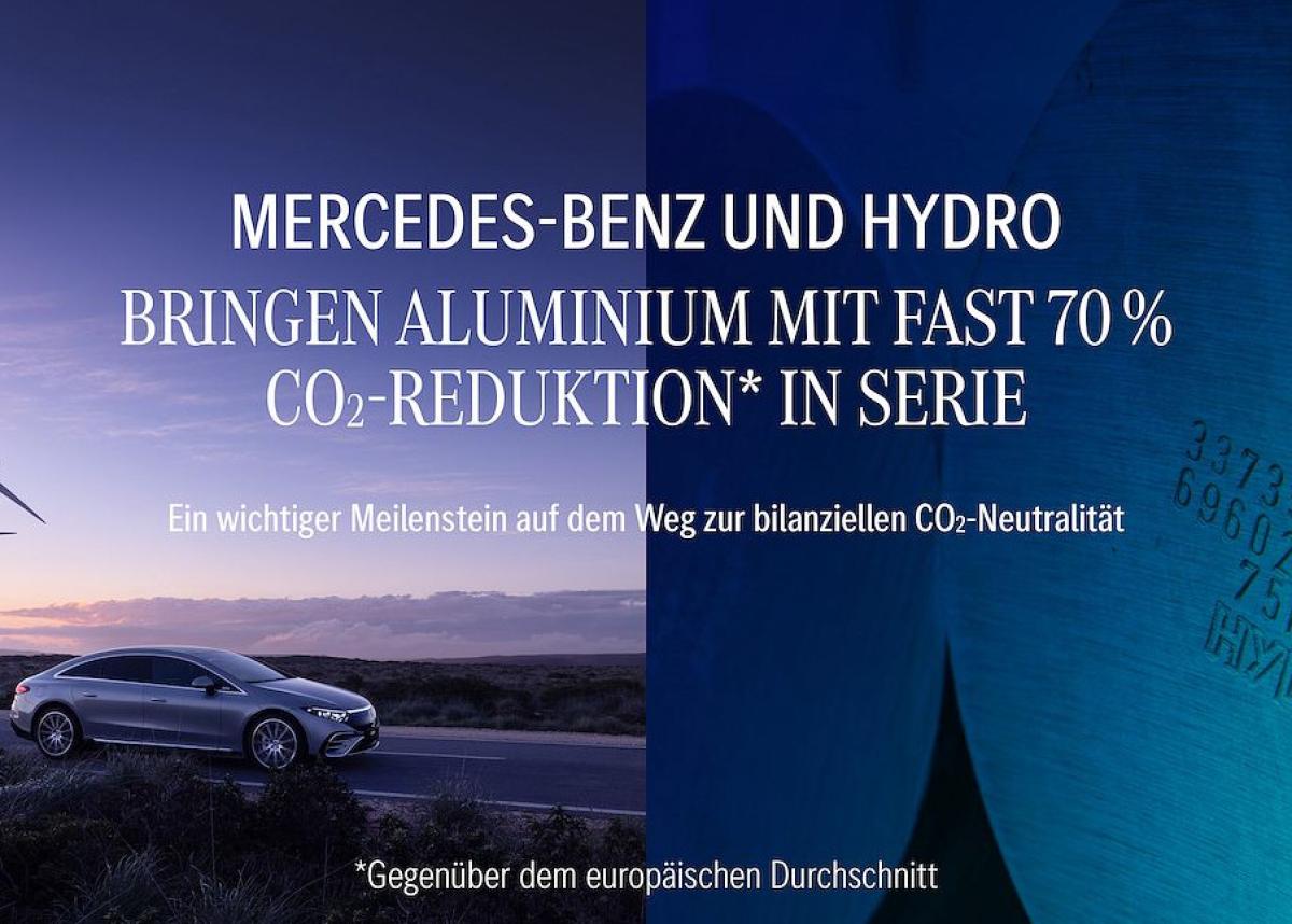 Mercedes-Benz AG bringt Aluminium mit fast 70 Prozent CO2-Reduktion in Serie