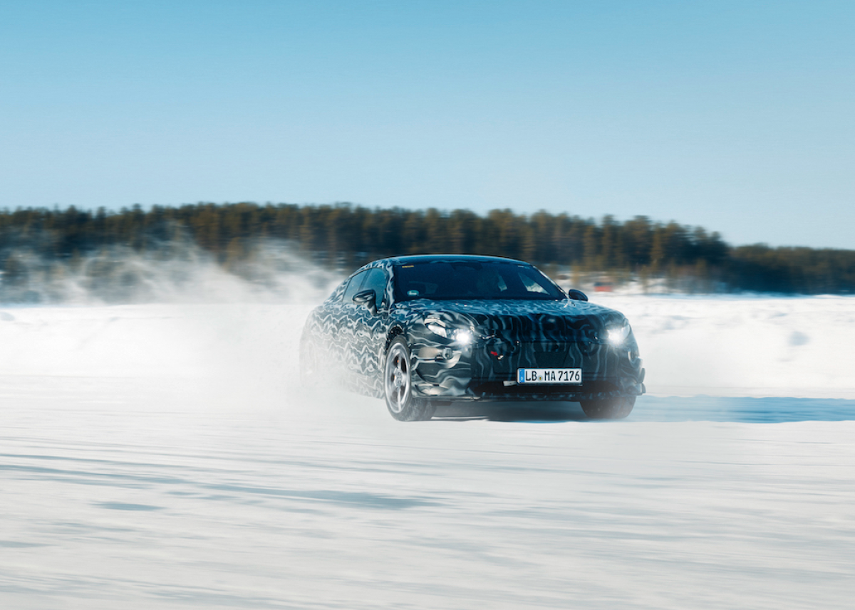 Zukünftige elektrische Performance-Plattform AMG.EA auf erster Wintererprobung in Schweden