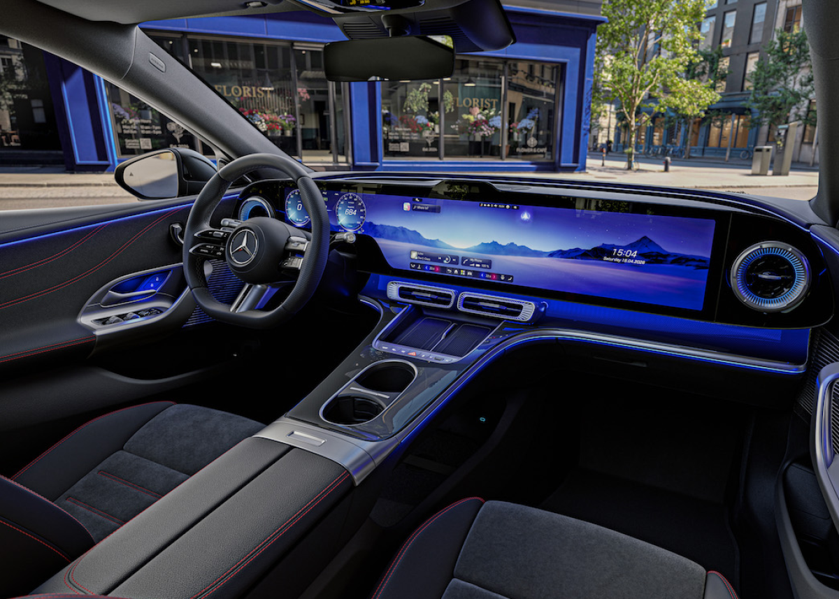 Ein Rückzugsort der Extraklasse: das Interieur der neuen elektrischen Mercedes-Benz C-Klasse