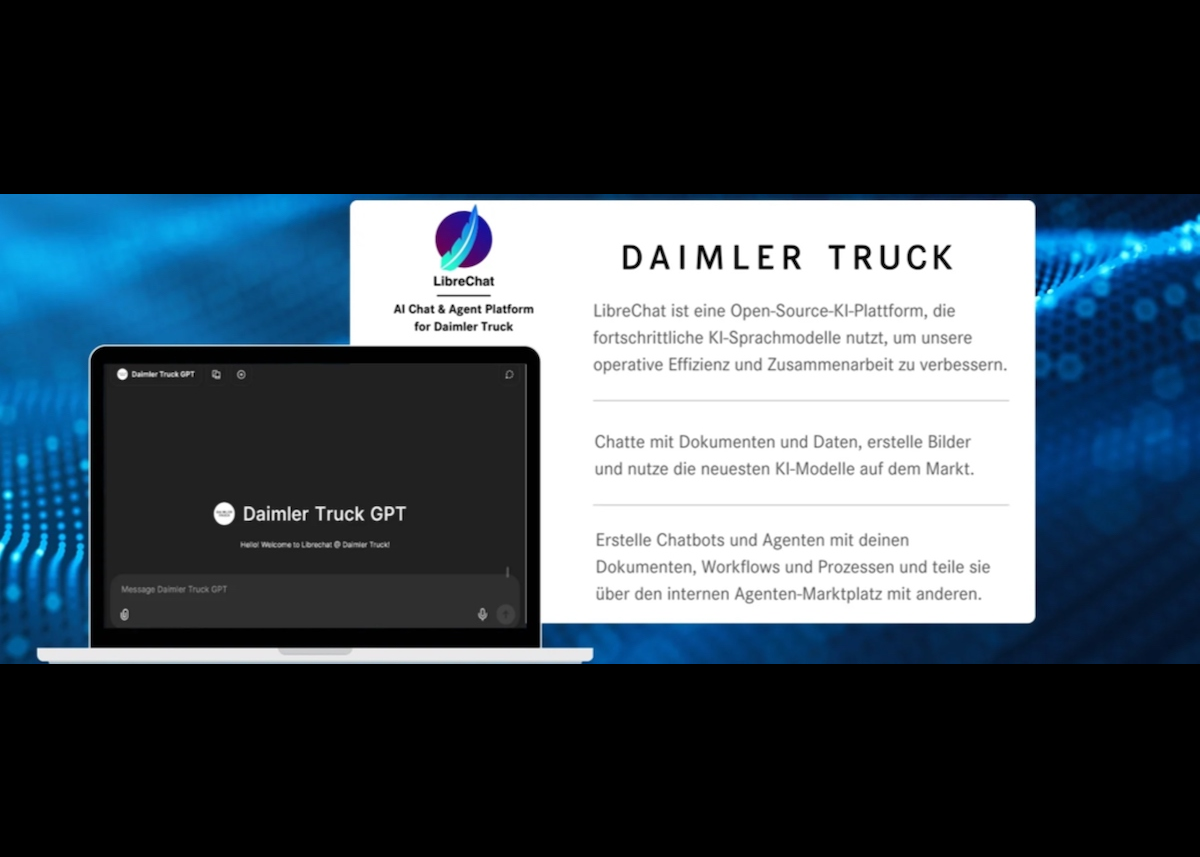 Daimler Truck führt die KI-Plattform LibreChat für alle Beschäftigten weltweit ein