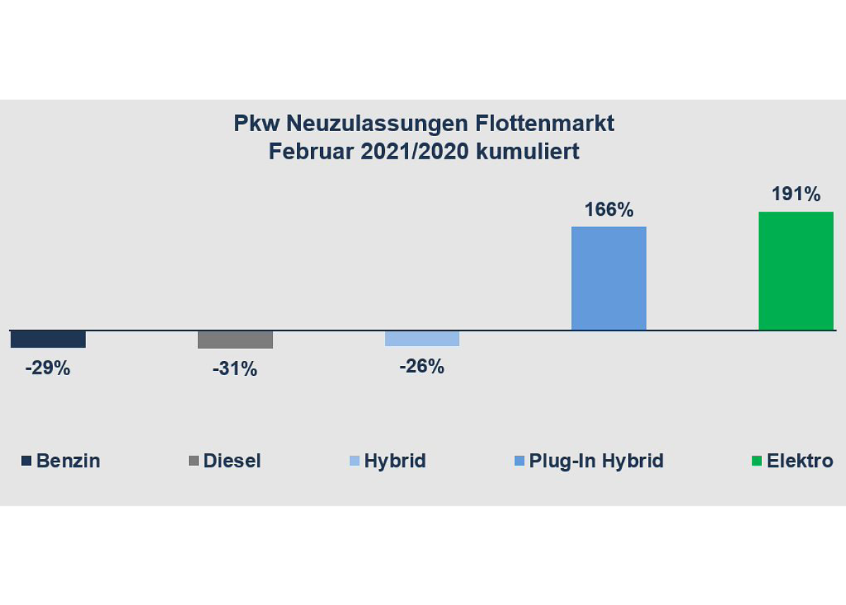 Flottenmarkt stärkstes Marktsegment in den ersten beiden Monaten 2021