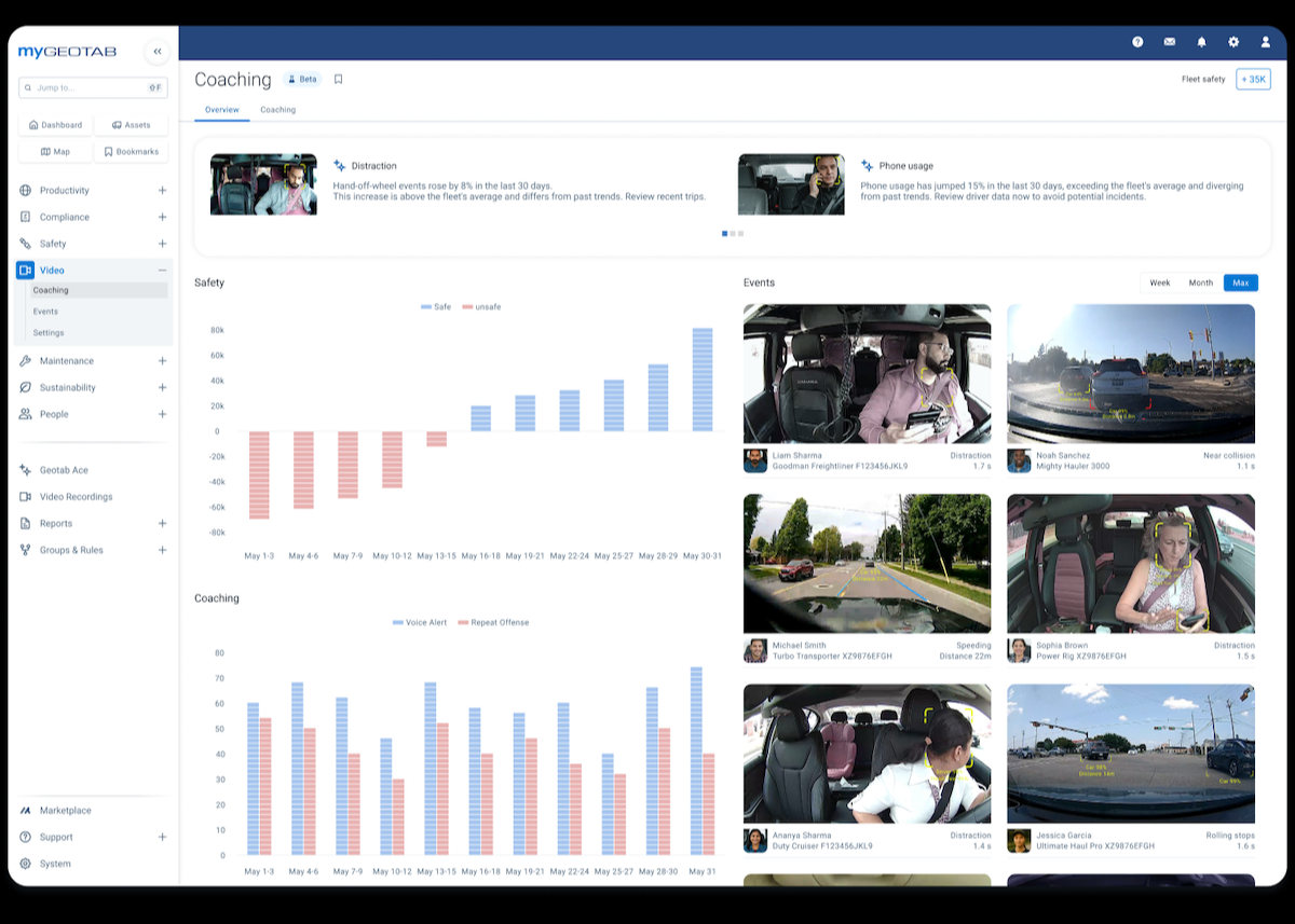 Geotab stellt neue KI-Dashcam vor: Bis zu 95% weniger riskantes Fahrverhalten dank Sprachwarnungen