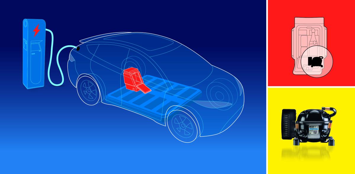 Gekühlte Getränke und Speisen im Elektroauto