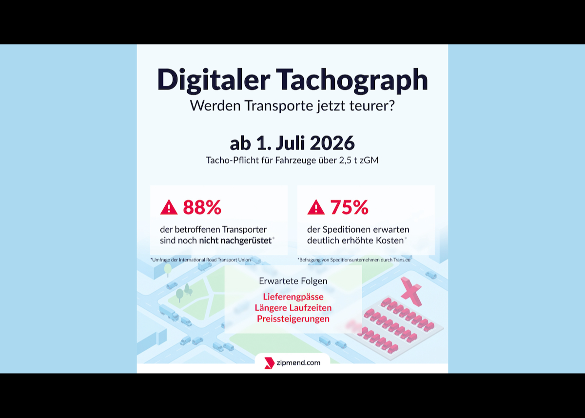 Digitaler Tachograph ab Juli: weniger Fahrzeuge, längere Laufzeiten, höhere Preise?