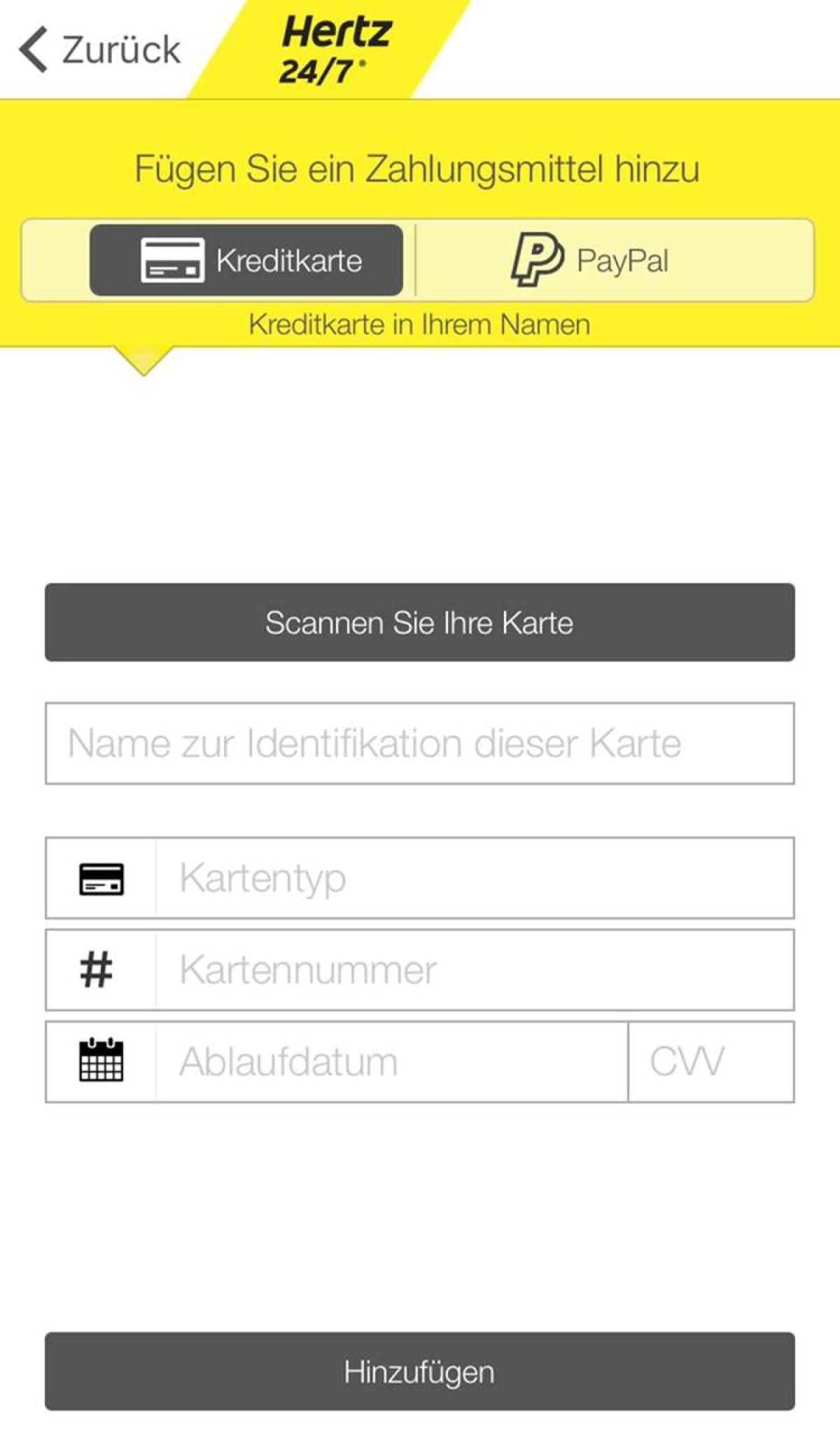 App-Relaunch bei Hertz 24/7 CarSharing