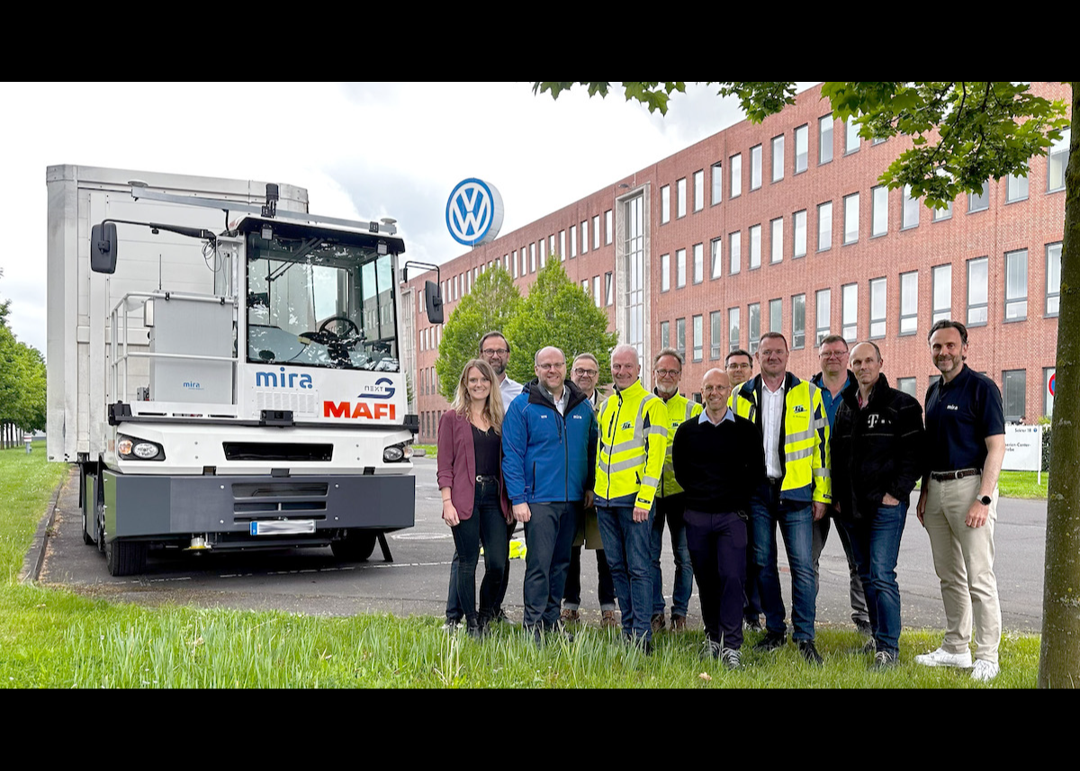 Volkswagen erprobt gemeinsam mit den Partnern MIRA und L.I.T. erstmals ferngesteuerte LKW-Verkehre am Standort Kassel und auf öffentlichen Straßen Hessens
