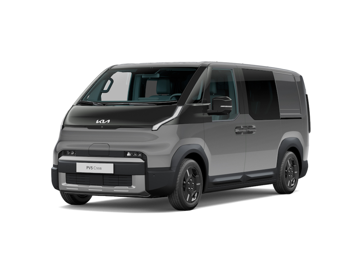 Kia PV5 Crew Van: Mit einem Handgriff vom zweisitzigen Lieferwagen zum fünfsitzigen Personaltransporter