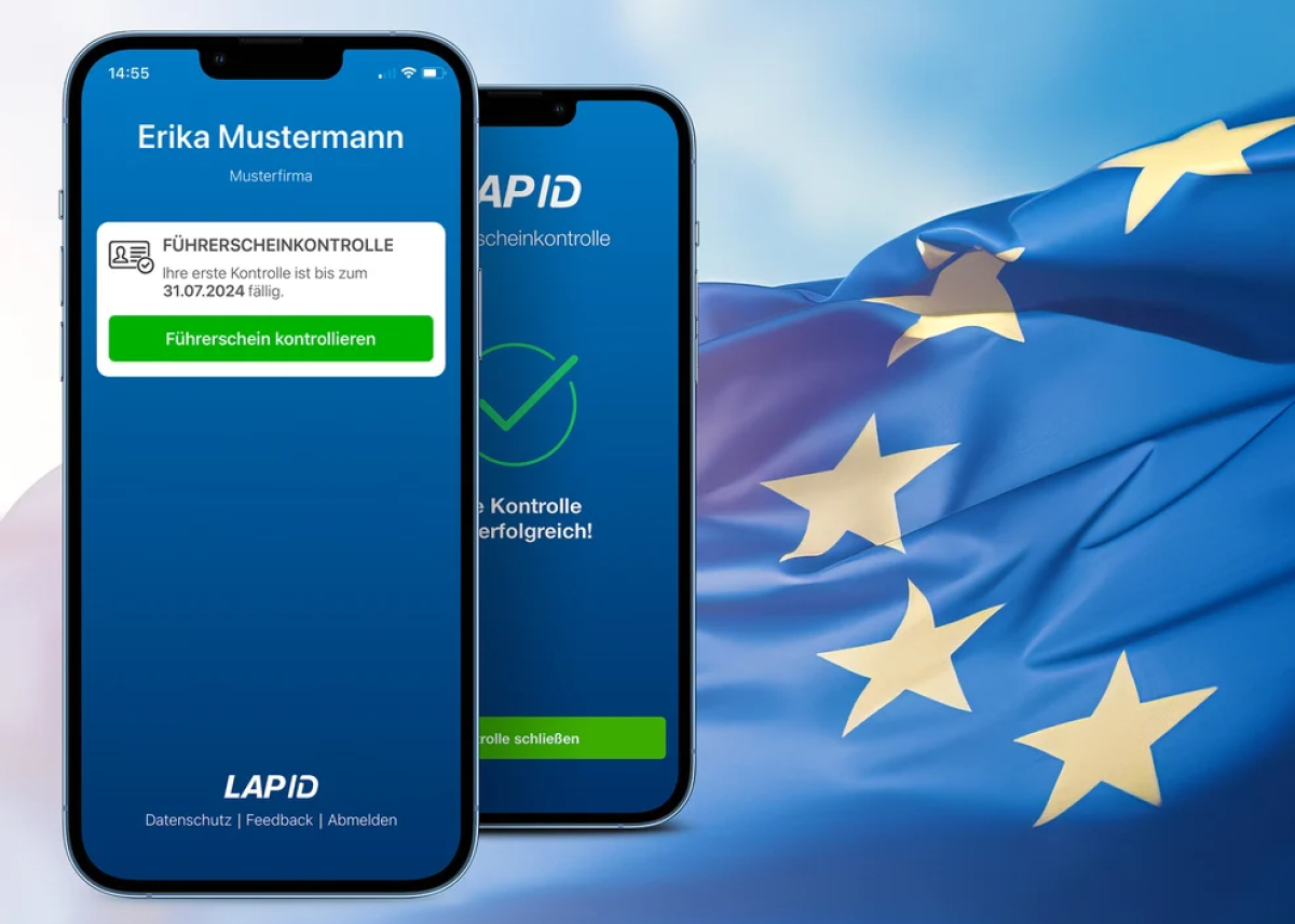 Neues Feature: Führerscheinkontrolle von LapID für alle EU-Kartenführerscheine