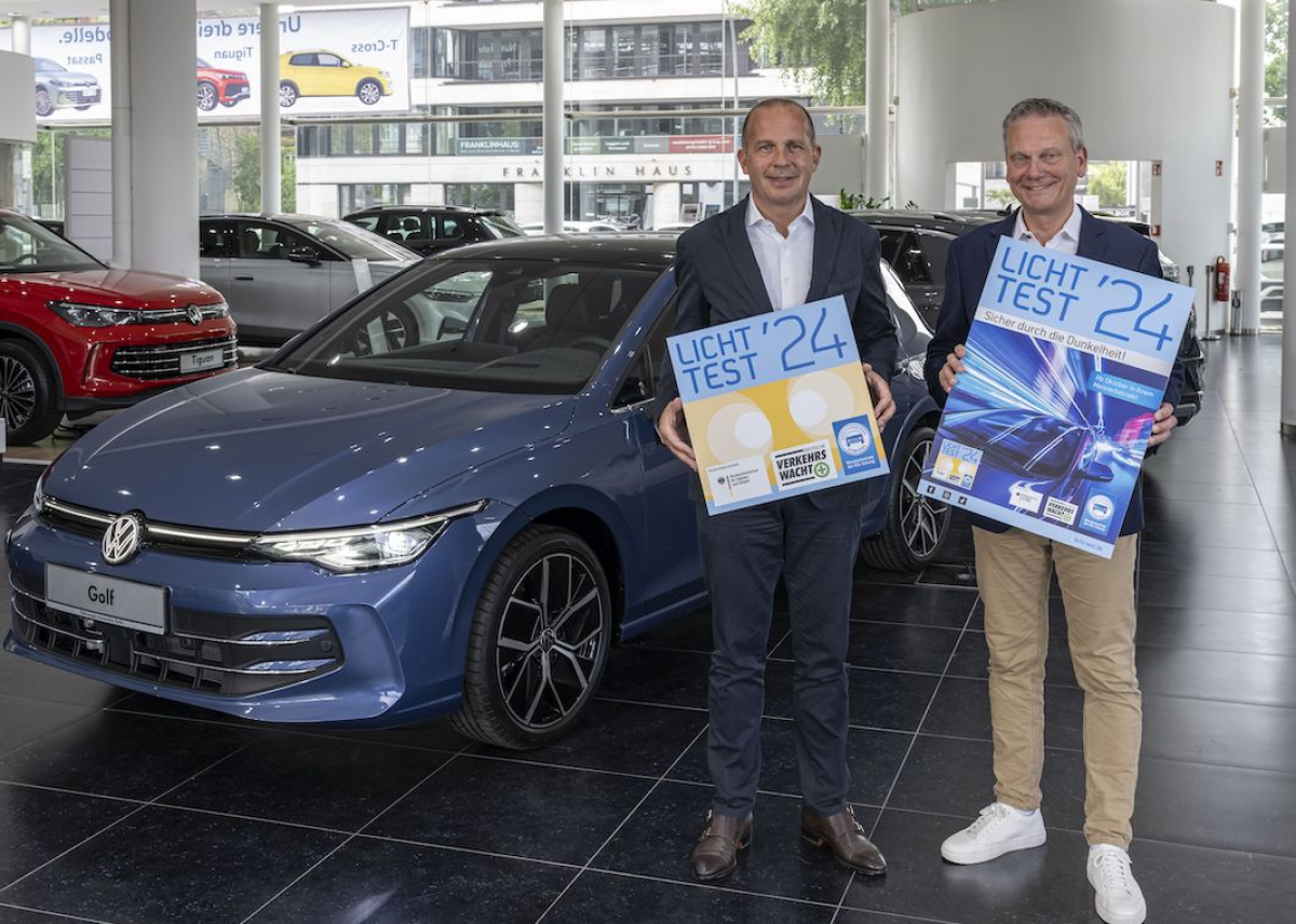Volkswagen unterstützt den Licht-Test 2024 mit neuem Golf