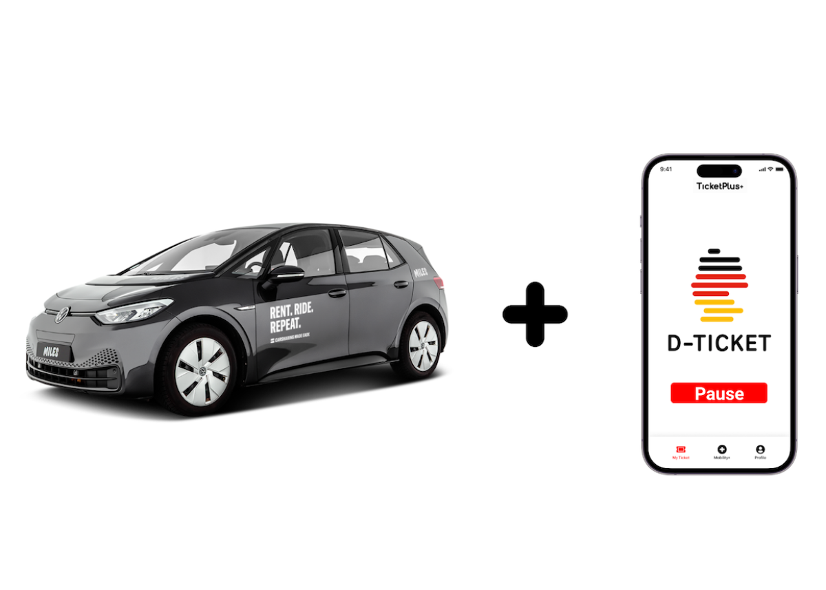 AllRide und MILES kooperieren: Deutschlandticket kombiniert mit Carsharing