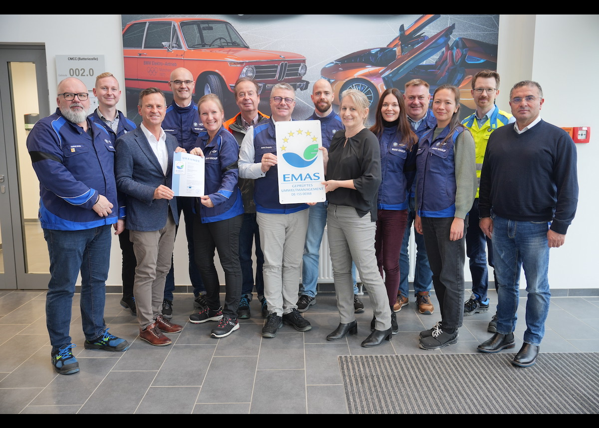 Das BMW Group Kompetenzzentrum für Batteriezellfertigung Parsdorf erhält europäische Umweltzertifizierung EMAS