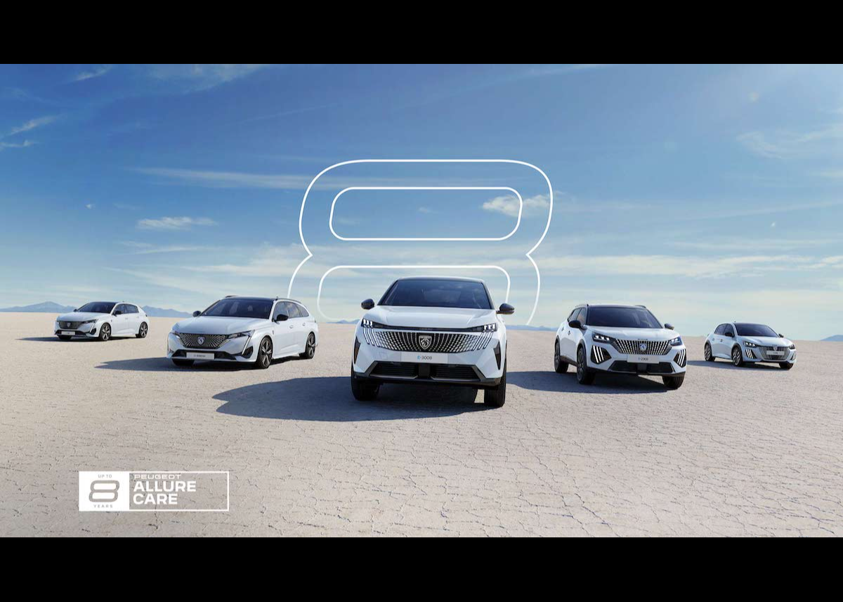 PEUGEOT Allure Care: bis zu 8-Jahre-Sorglos-Programm jetzt für die gesamte elektrische Produktpalette