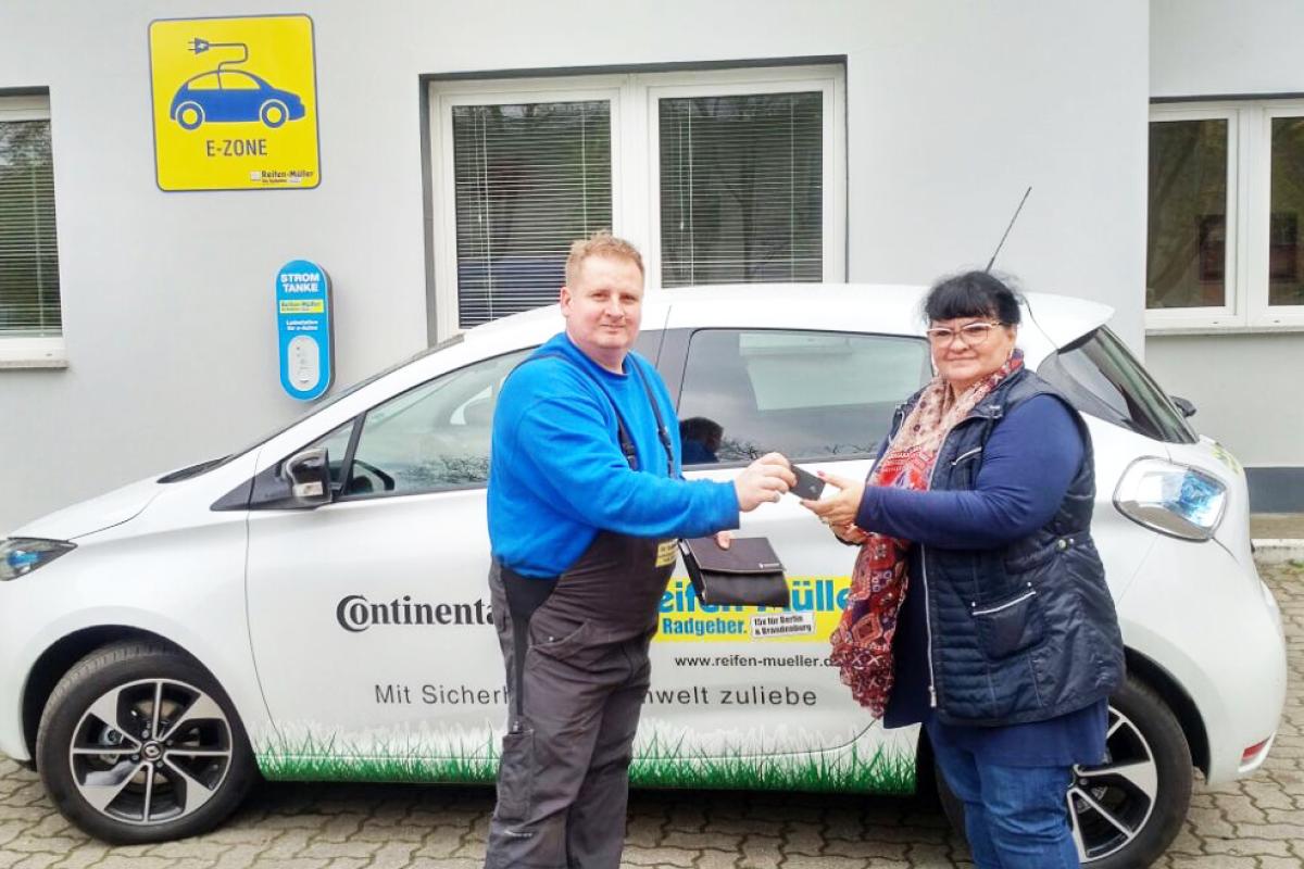 Reifen Müller stellt Kunden Elektroautos zur Verfügung