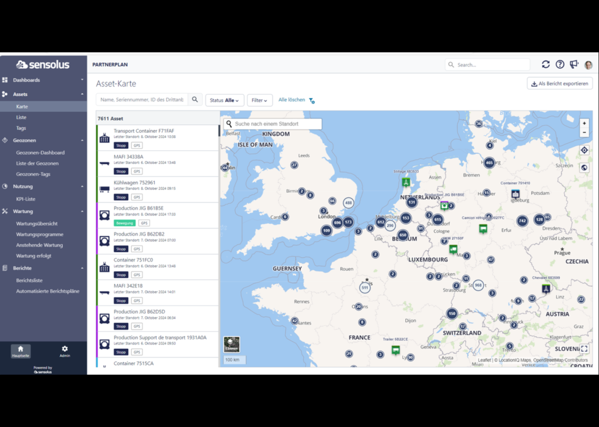 Chassis-Vermieter UES setzt auf IoT-basierte Tracking-Lösung von Sensolus für optimierte Serviceleistungen