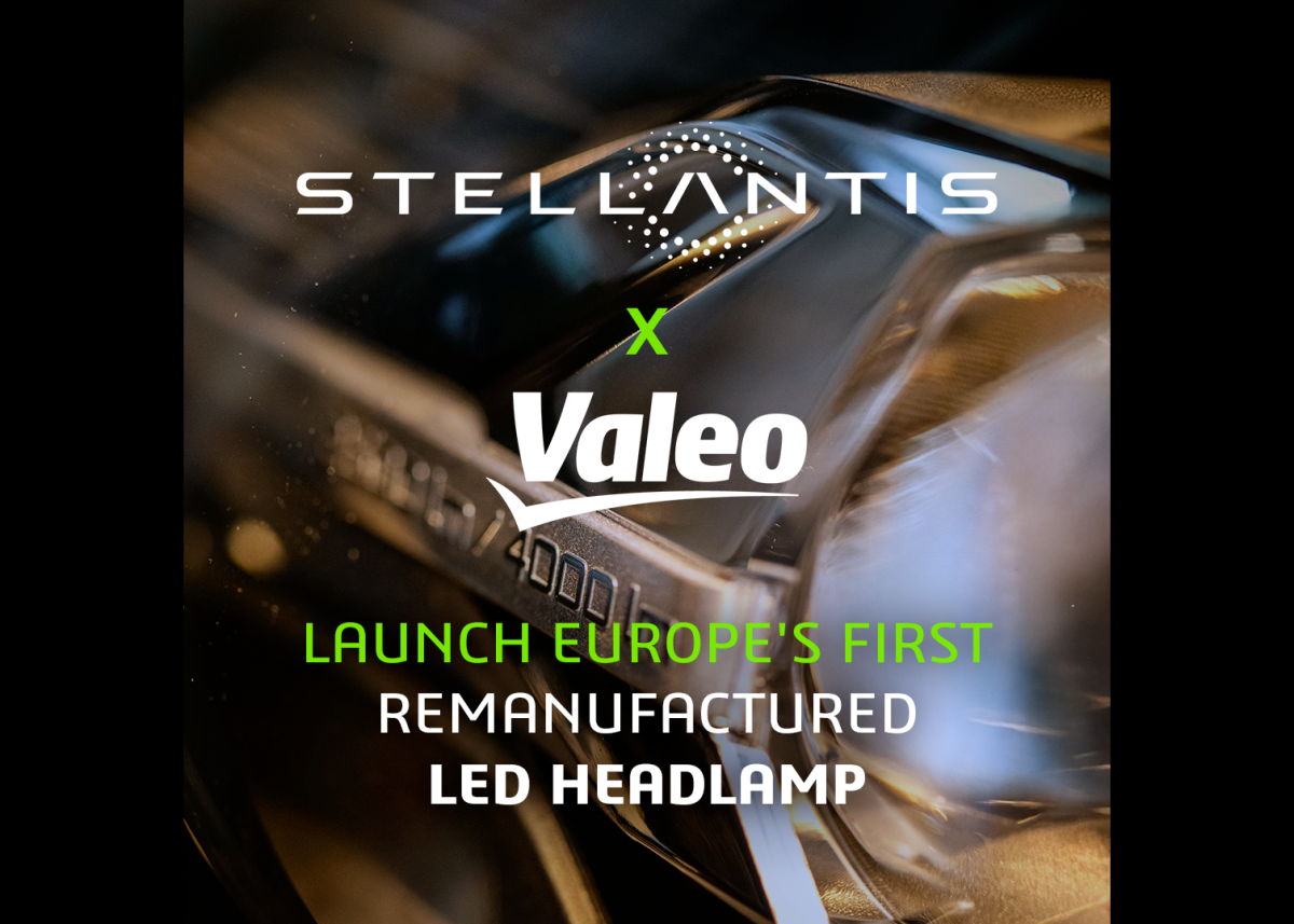 Stellantis und Valeo stärken ihre Partnerschaft mit der Einführung des ersten wiederaufbereiteten LED-Scheinwerfers in Europa und des wiederaufbereiteten Displays