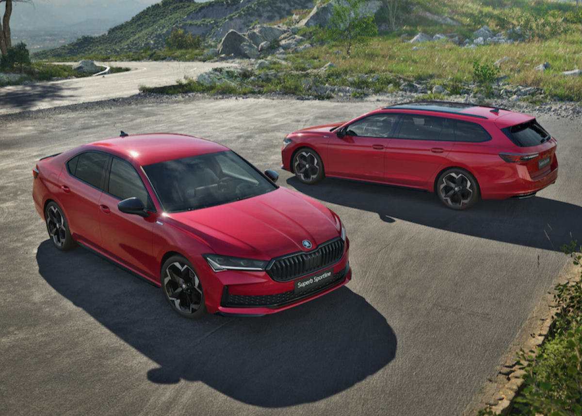 Škoda Superb Sportline: elegant und sportlich, zwei Karosserievarianten und typisch schwarze Exterieurakzente