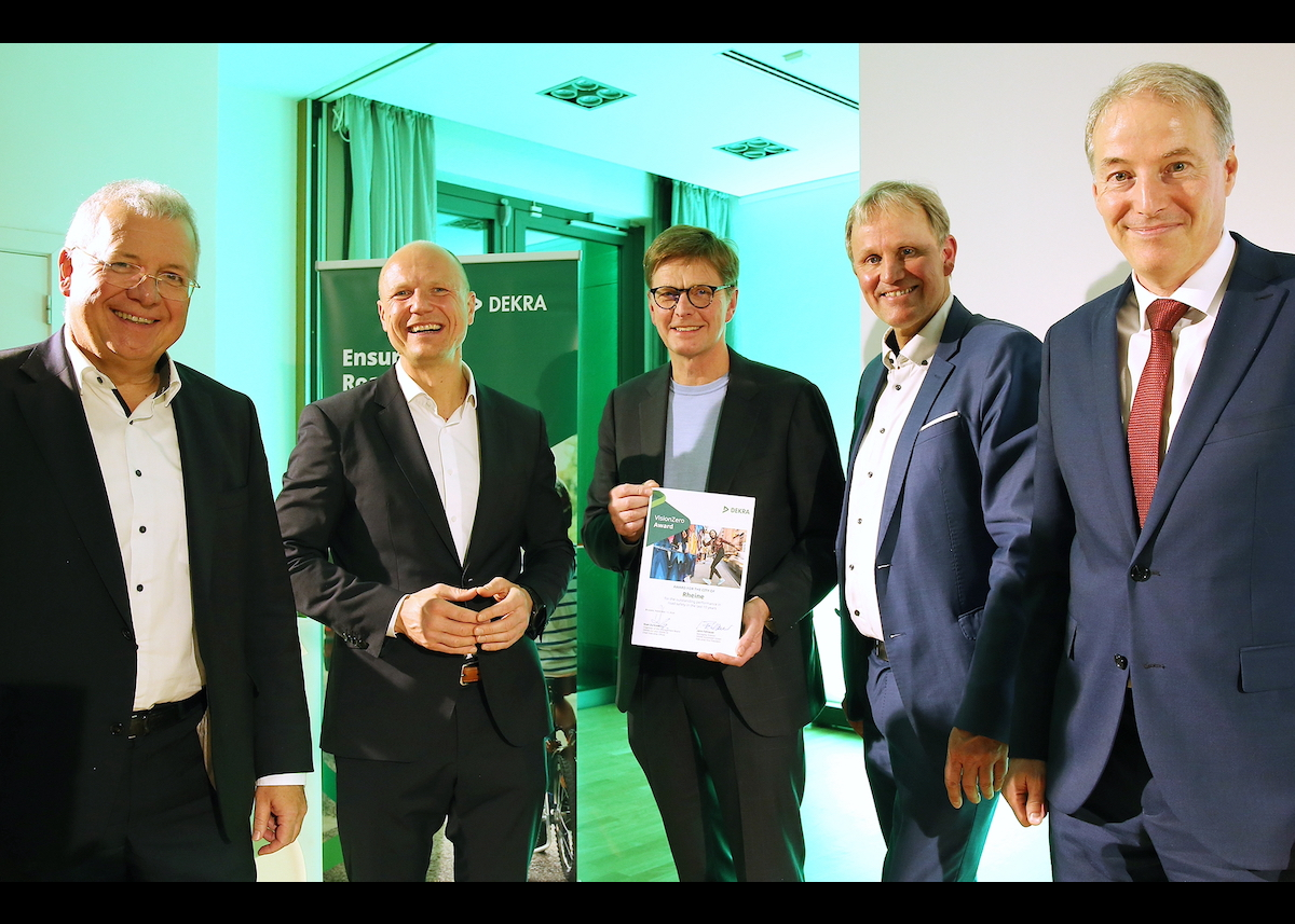 DEKRA Vision Zero Award für die Stadt Rheine: Neun der letzten zehn Jahre ohne Verkehrstote