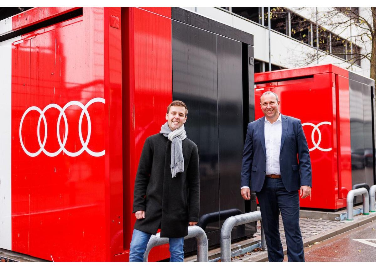 Audi Neckarsulm baut Ladeinfrastruktur mithilfe von Second-Life-Batterien aus