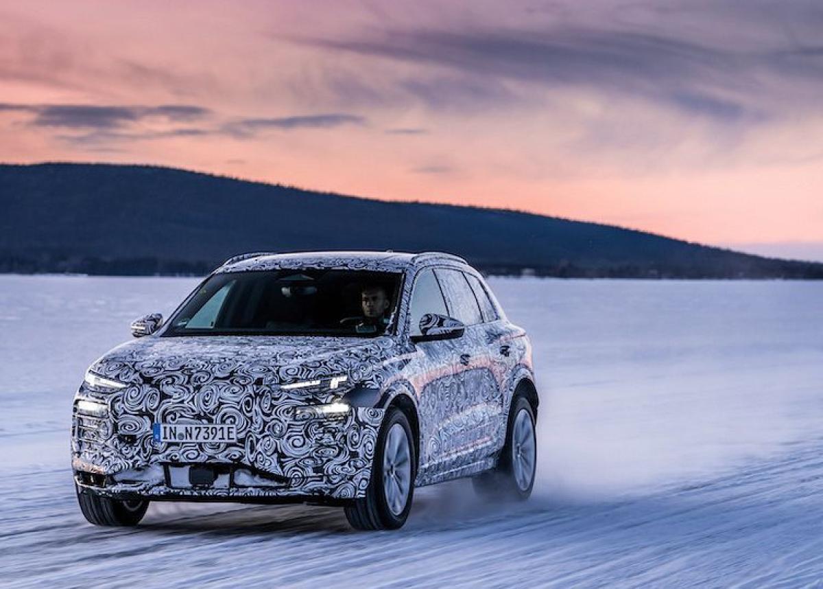 Audi testet den seriennahen Prototyp des Q6 e-tron im hohen Norden