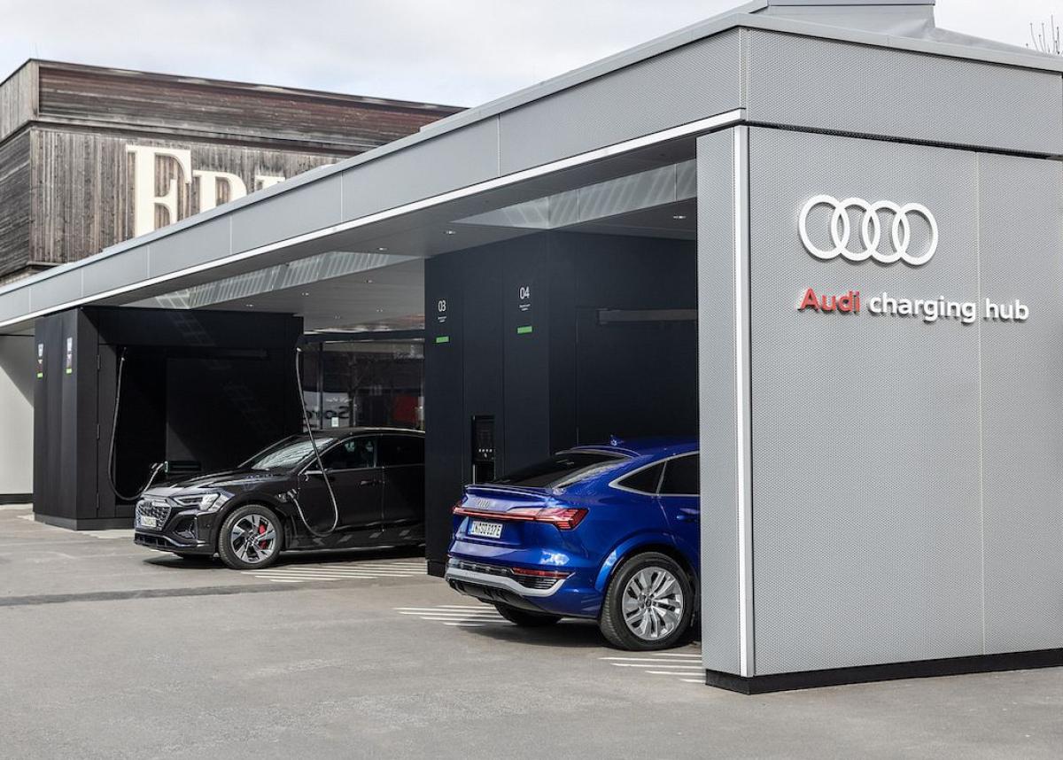 Neuer Audi charging hub nutzt vorhandene Infrastruktur