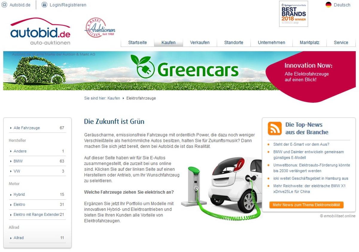 Autobid bündelt Informationen zur Elektromobilität