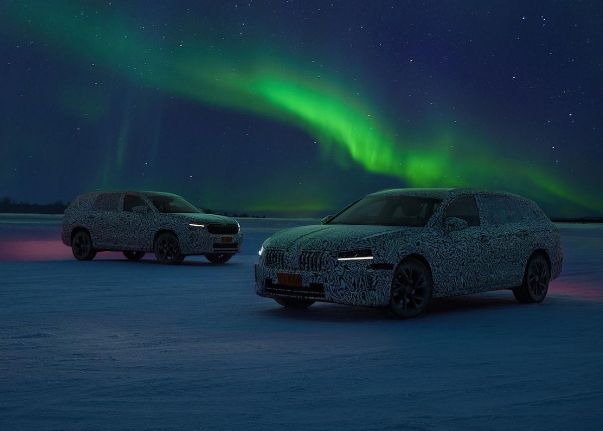 Neue Generationen des Kodiaq und Superb schließen extreme Kältetests erfolgreich ab