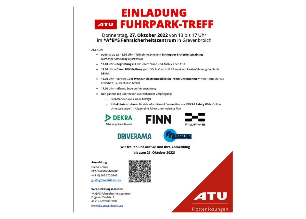 ATU-Fuhrparktreff in Grevenbroich