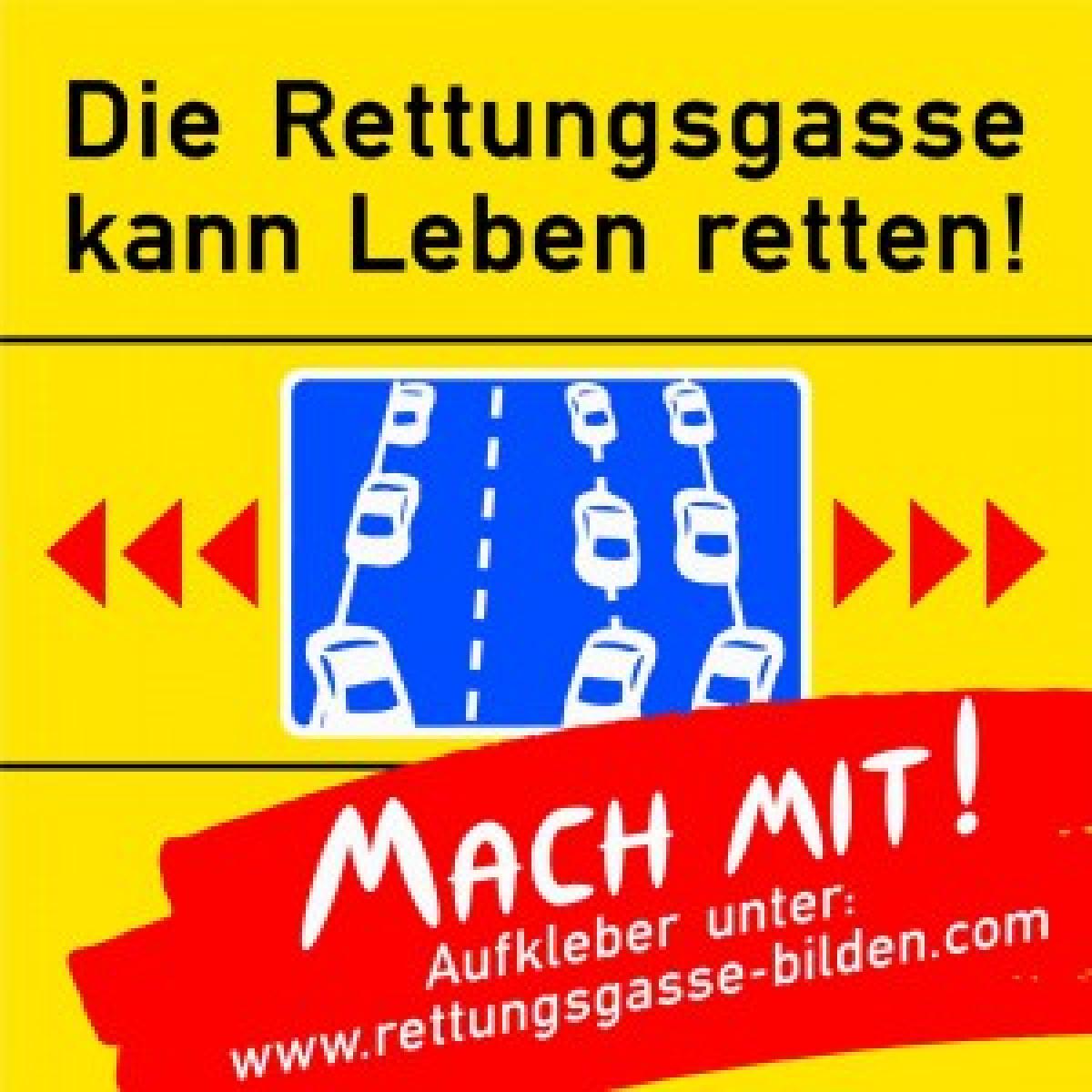 Rettungsgasse rettet Leben