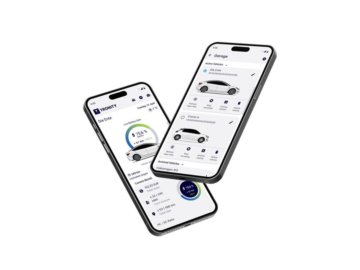 Heimladen von Dienstwagen: TRONITY Fleet ermöglicht transparente Abrechnung