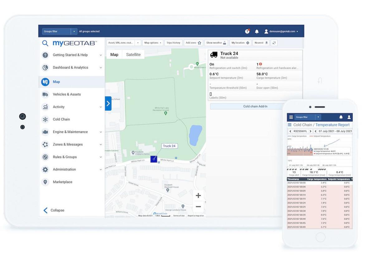 Geotab bringt Cold Chain auf den Markt