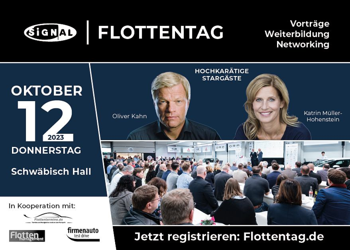 Oliver Kahn und Katrin Müller-Hohenstein sind Stargäste am Flottentag 2023