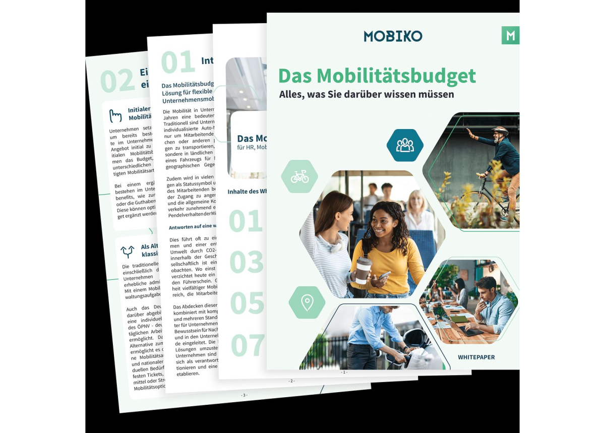 MOBIKO veröffentlicht alles Wissenswerte zum Mobilitätsbudget in neuem Whitepaper