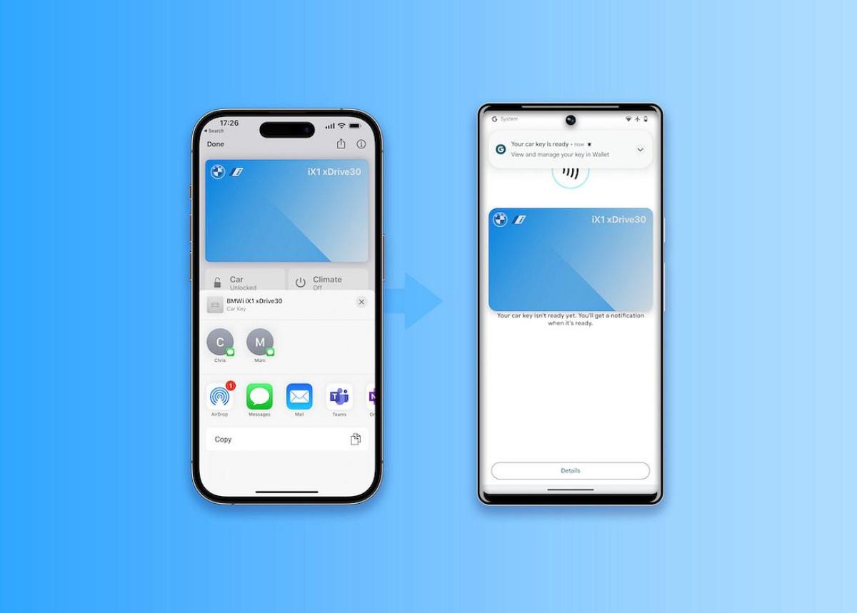 Mehr Flexibilität: BMW Digital Key kann zwischen iPhone und Android Geräten geteilt werden