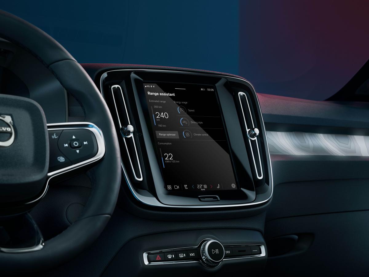 Range Assistant App zur Reichweitenoptimierung vollelektrischer Volvo Modelle