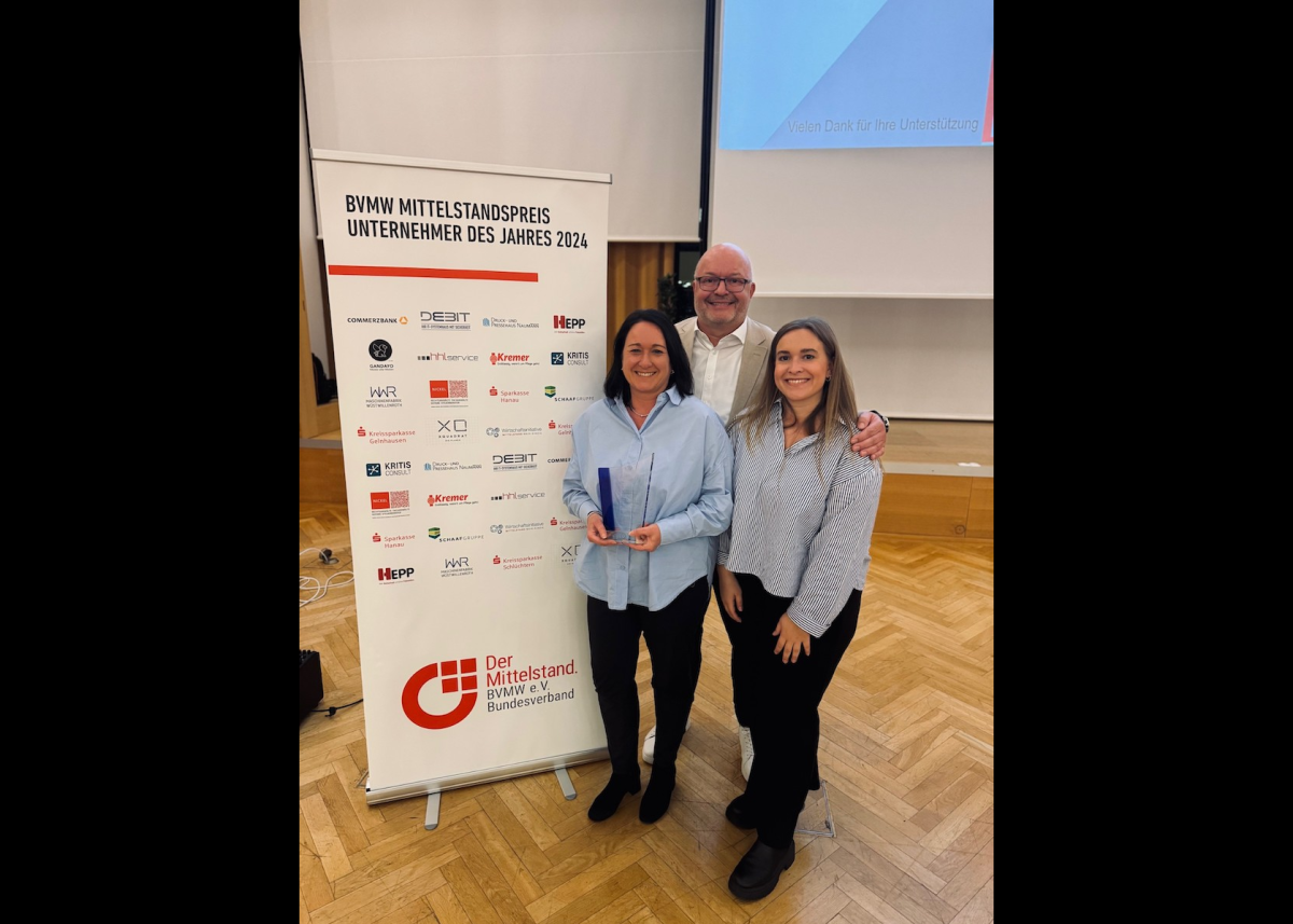 Bundesverband mittelständische Wirtschaft vergibt den Mittelstandspreis an Esther Hummel sowie an Christiane und Matthias Engel