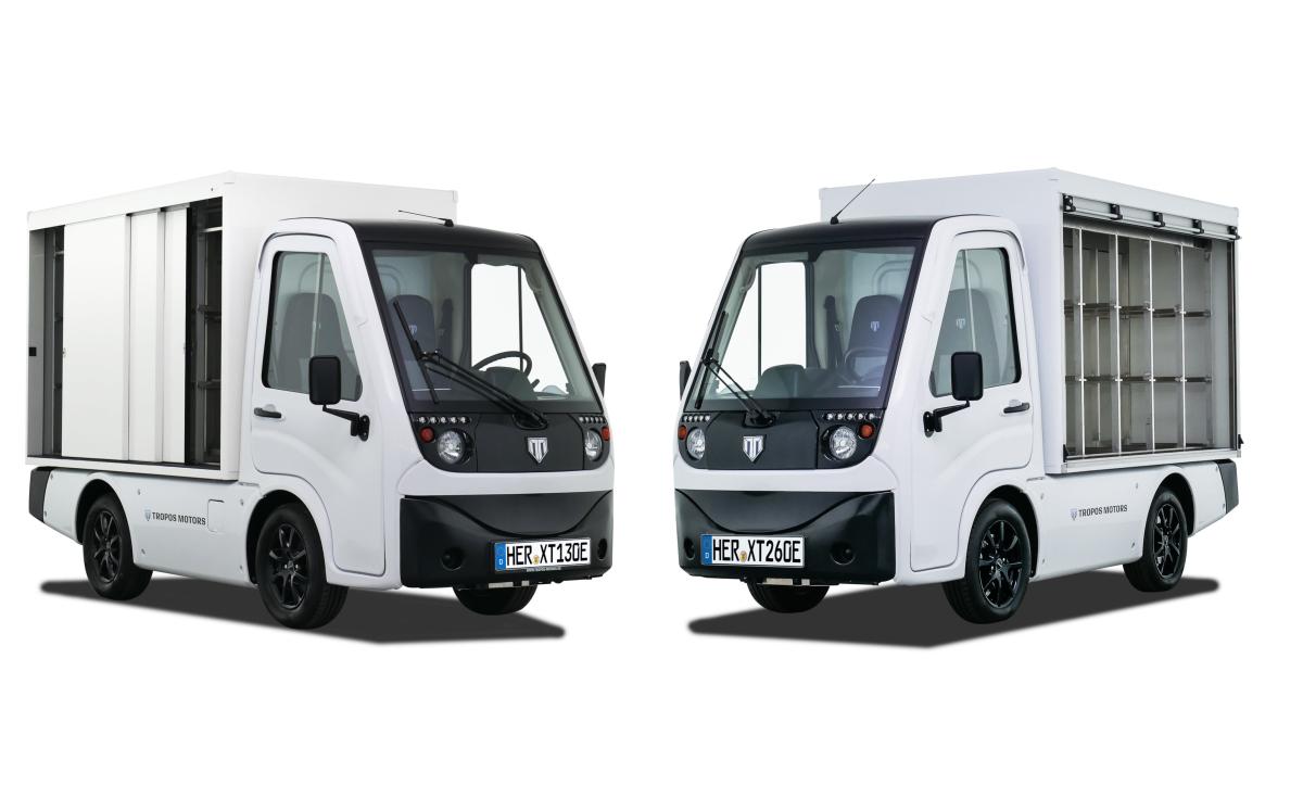 Neue Aufbauten von Tropos Motors für Liefer- und Verteilverkehre 
