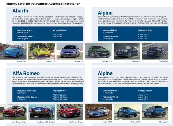 Marktübersicht relevanter Automobilhersteller