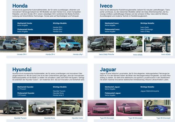 Marktübersicht relevanter Automobilhersteller