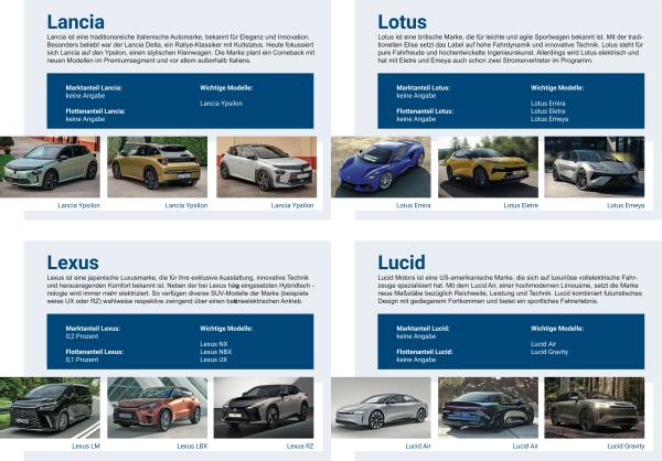 Marktübersicht relevanter Automobilhersteller
